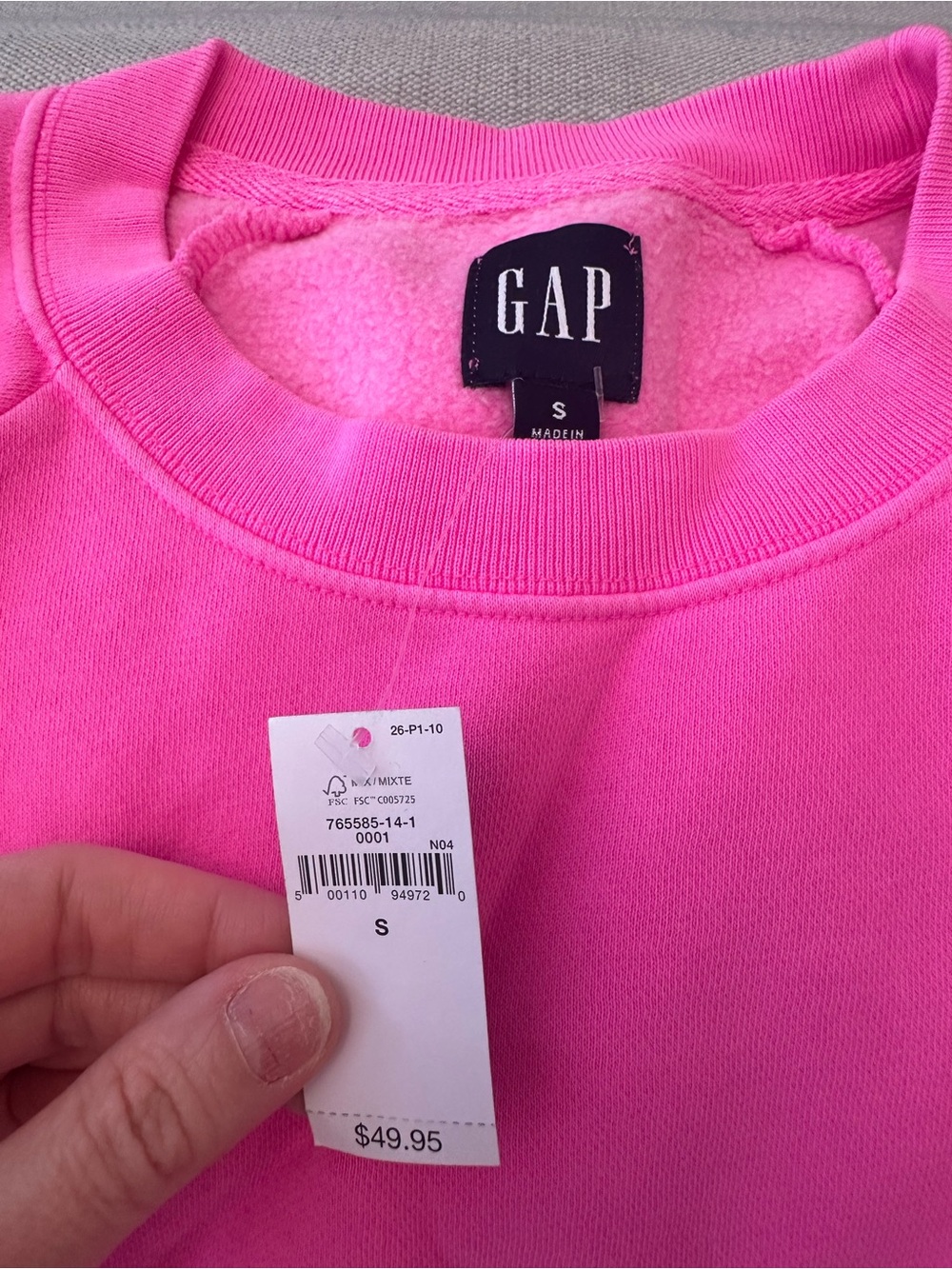 GAP Bright Pink Crewneck Pullover Sweatshirt and sweatpants set - NWT
